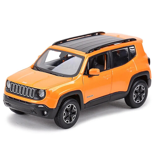 Universal 1:24 Jeep Renegade SUV hors route des véhicules statiques coulées véhicules à collectionner les jouets de voiture (orange)