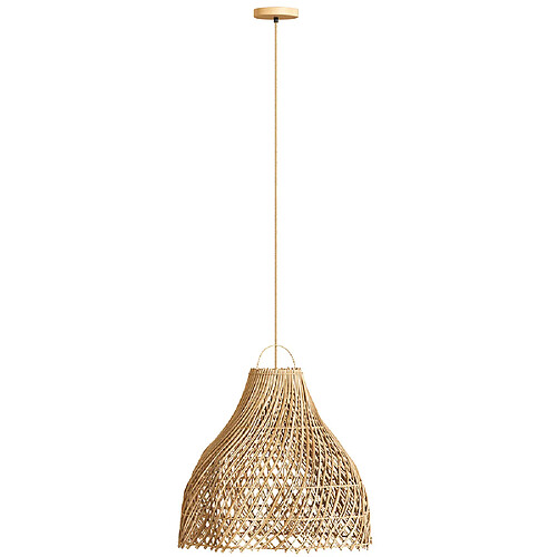 ICONIK INTERIOR Lampe Suspendue en Rotin Style Boho - Rodric Naturel