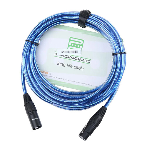 Pronomic Stage câble pour microphone XLR (5 m) - bleu métallique