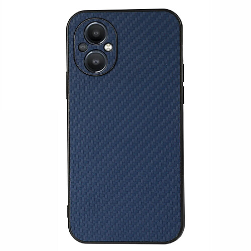 Coque en TPU + PU anti-scratch, texture en fibre de carbone, bleu pour votre OnePlus Nord N20 5G