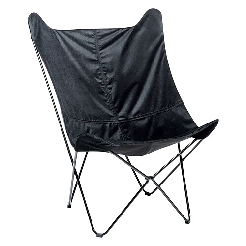 Beliani Fauteuil NYBRO Velours Noir