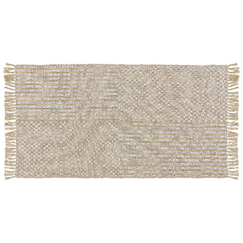 Beliani Tapis beige à carreaux 80 x 150 cm ADABAG