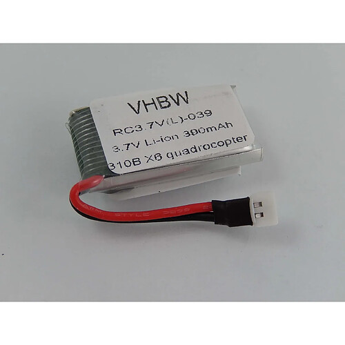 vhbw Batterie Li-Ion 390mAh (3.7V) pour drone, Multicopter Top Selling 310B X6 Quadrocopter