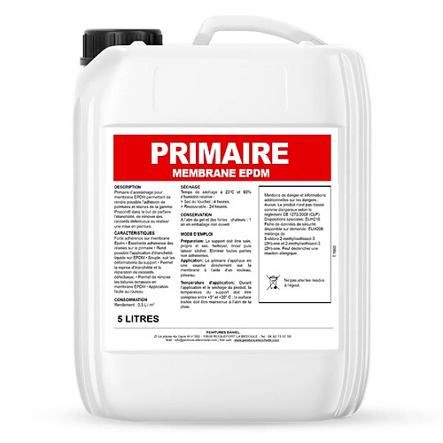 PRO COM Primaire d'accrochage pour membrane EPDM avant peinture et résine - Primaire Epdm PROCOM-5 litres-Incolore