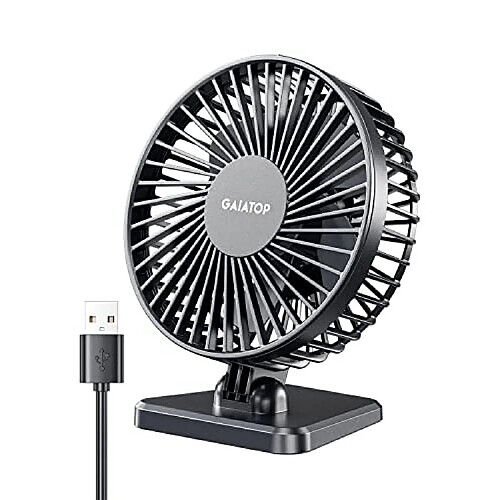 Ventilateur de Bureau USB, Petit Mais Puissant, Portable Silencieux Ventilateur Personnel de Bureau à Vent à 3 Vitesses, Mini Ventilateur de Table de Réglage pour Un Meilleur Refroidissement, Voiture de Bureau à Domicile