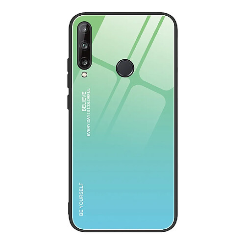 Coque en TPU dégradé de couleur cyan/bleu pour votre Huawei P40 lite E/Y7p