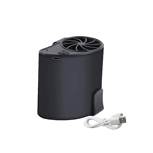 Mini Refroidisseur de Ventilateur de Taille de Climatiseur de Refroidissement d'été Rechargeable USB Portable - Noir