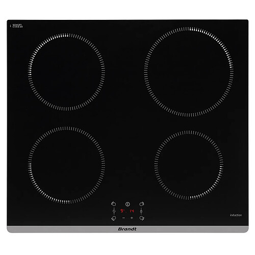 Table de cuisson induction 60cm 4 feux 7200w noir - BPI6464B - BRANDT