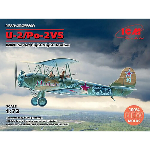 U-2/Po-2VS, WWII Soviet Light Night Bomber - 1:72e - ICM