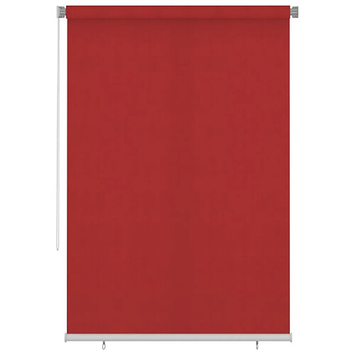 vidaXL Store roulant d'extérieur 160x230 cm Rouge PEHD