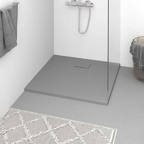 vidaXL Receveur de douche SMC Gris 90x80 cm