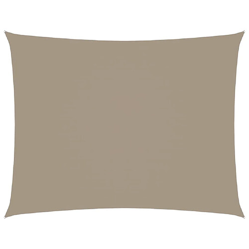 ComfortXL Voile De Parasol Tissu Oxford Rectangulaire 2,5x3,5 M Taupe