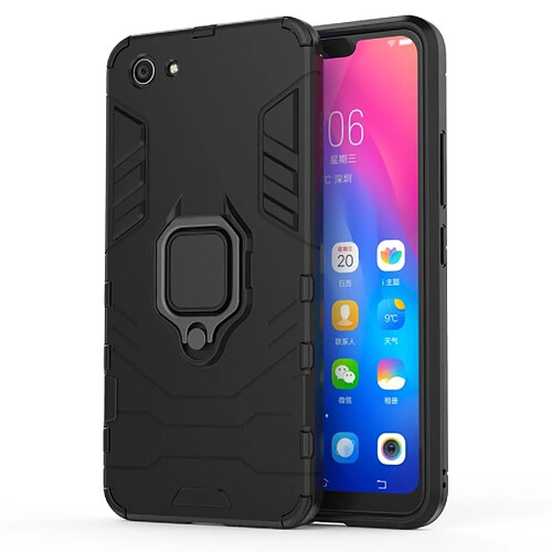 Wewoo Coque Housse de protection antichoc PC + TPU pour Vivo Y83, avec support d'anneau magnétique (noir)