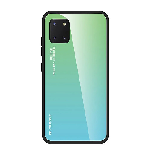 Coque en TPU hybride de couleur dégradé cyan/bleu pour votre Samsung Galaxy A81/Note 10 Lite