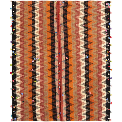 Vidal Tapis de laine 161x131 orange Jajim