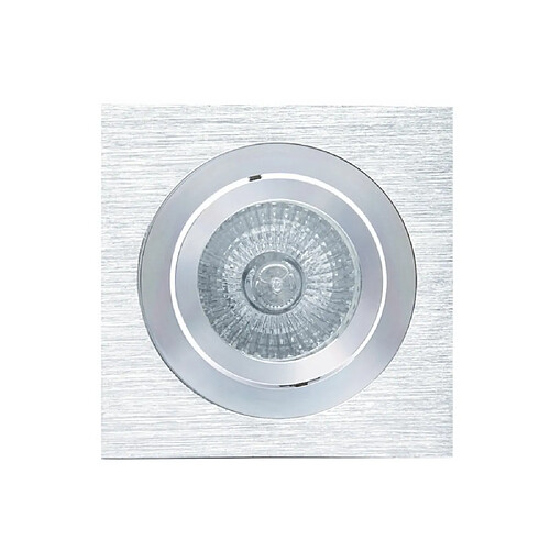 Inspired Downlight encastré pivotant carré 9,2 cm 1 x GU10 Max 50W aluminium