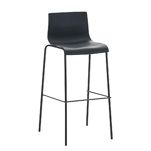 Non Tabouret de bar Hoover structure 4 pieds noir