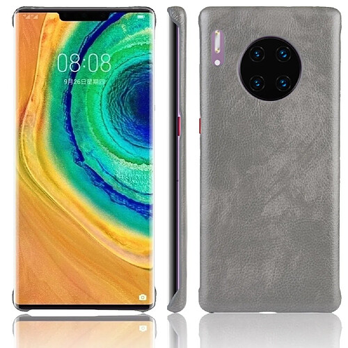 Wewoo Coque Rigide Pour Huawei Mate 30 Pro Shockproof Litchi PC + PU Case Gris