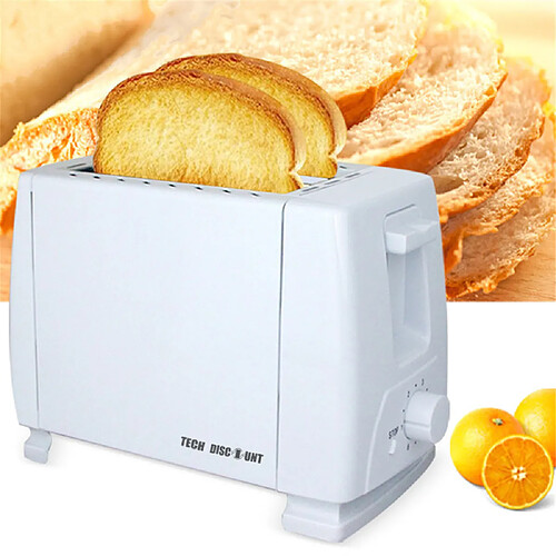 Tech Discount TD® TD® Grille Pain toaster ajustable cuisine biscottes petit déjeuner automatique deux fentes toast contrôle de température 750 W