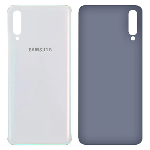 Avizar Cache batterie Samsung Galaxy A70 Façade arrière de remplacement blanc