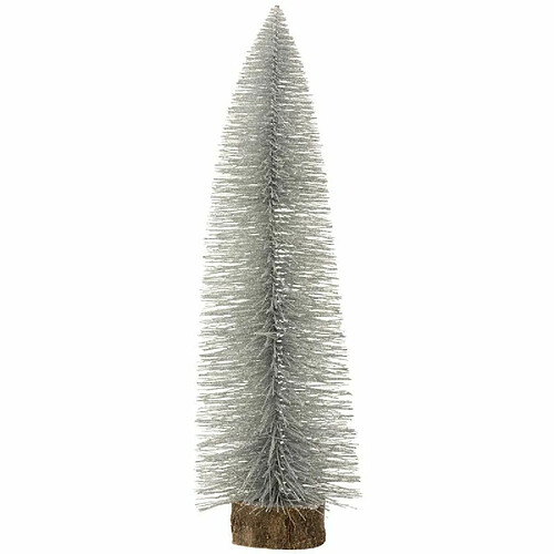 Paris Prix Sapin de Noël à Poser Paillettes 61cm Argent