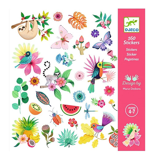 Djeco Stickers Papier Paradise 160 pieces