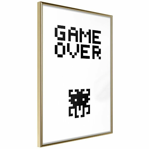 Paris Prix Affiche Murale Encadrée Game Over 30 x 45 cm Or