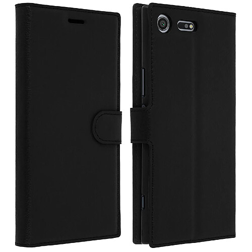 Avizar Etui Housse Clapet Portefeuille Sony Xperia XZ Premium - Noir