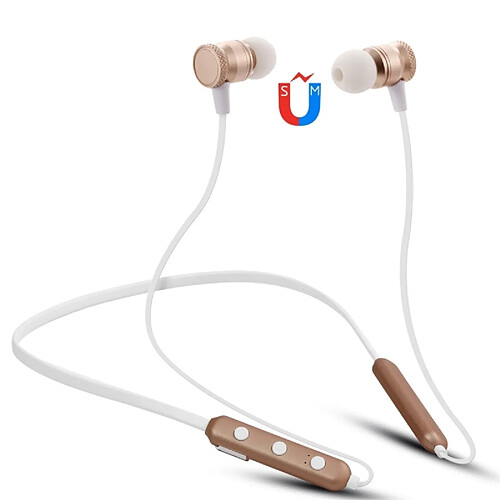 Wewoo Écouteur Bluetooth Oreillette à suspension à coude 4.2 BT-890prise en charge de la lecturede la musiquedu contrôle du volume et de la réponse Or