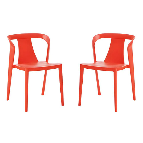 Vente-Unique Lot de 2 chaises de jardin - Orange - VOLTERRA de MYLIA