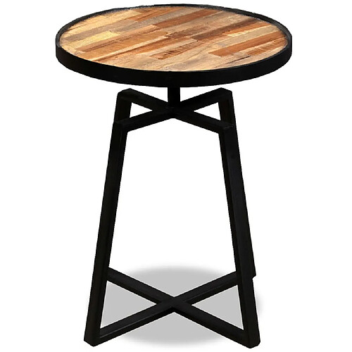 Maison Chic Table d'appoint | Table Basse ronde Teck massif de récupération -GKD20501