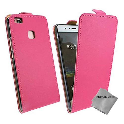 Htdmobiles Housse etui PU cuir fine pour Huawei P9 Lite + film ecran - ROSE