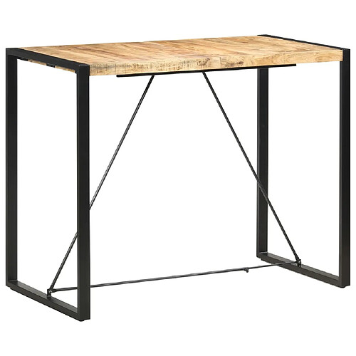 vidaXL Table de bar 140x70x110 cm Bois de manguier massif