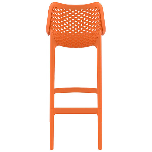 Alterego Tabouret de jardin 'BROZER' orange en matière plastique