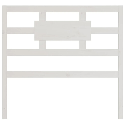 Maison Chic Tête de lit moderne pour chambre - Décoration de lit Blanc 105,5x4x100 cm Bois massif de pin -MN10375