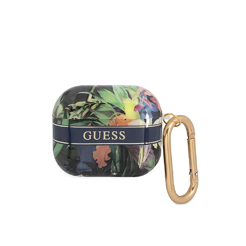 Guess Maroquinerie Guess Coque pour Airpods 3 Flowers avec Anneau Multicolore