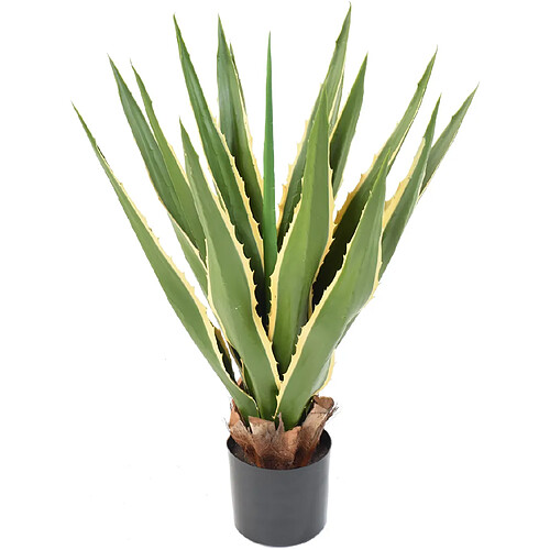 Pegane Plante artificielle haute gamme Spécial extérieur / AGAVE FURCRAEA - Dim : 80 x 60 cm