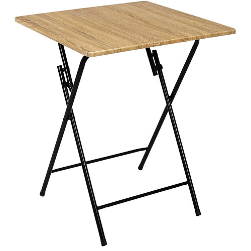 The Home Deco Factory Table d'appoint plateau en bois ULM 60 x 60 cm.