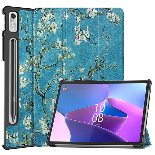 Etui en PU fonction d'éveil/veille automatique avec support et porte-stylo pour votre Lenovo Tab P11 Pro Gen 2 - Fleur d'abricotier