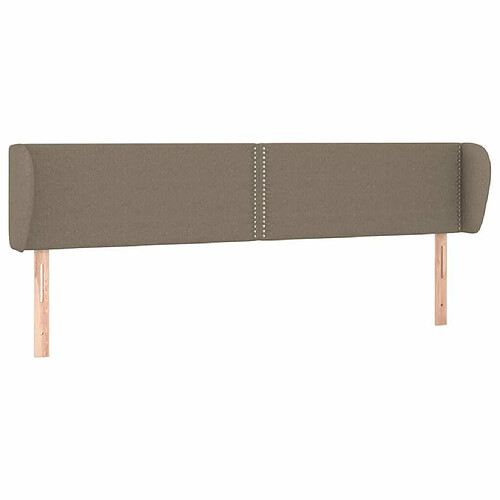 Maison Chic Tête de lit moderne avec oreilles pour chambre - Décoration de lit Taupe 163x23x78/88 cm Tissu -MN70539