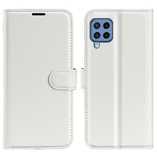 Etui en PU texture litchi, anti-rayures blanc pour votre Samsung Galaxy M22