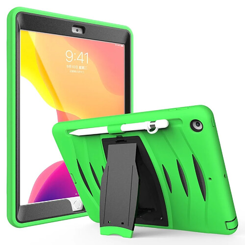 Wewoo Housse Étui Coque Pour iPad 10.5 2019 Rotation à 360 degrés PC + de protection en silicone avec support et dragonne vert clair