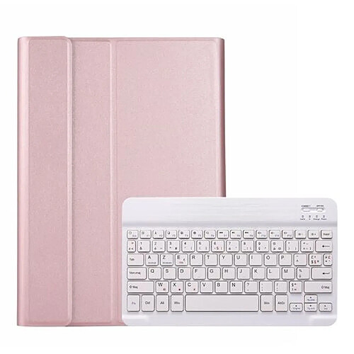 RedMiter avec Clavier Français AZERTY Bluetooth pour iPad5 / Air 2017 9.7 - Or rose&Blanc