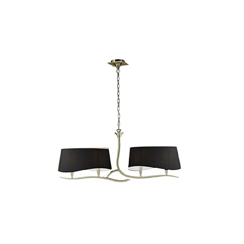 Luminaire Center Suspension Ninette Laiton antique, noir