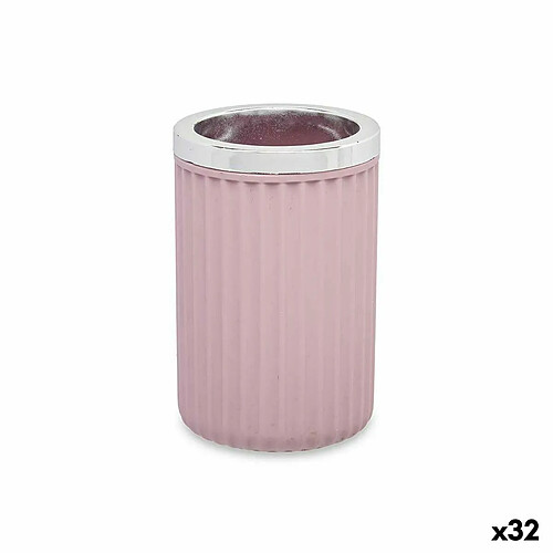 Berilo Verre Support pour brosses à dents Rose Plastique 32 Unités (7,5 x 11,5 x 7,5 cm)