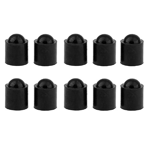 10pcs couverture en caoutchouc tête de billard pointe de la piscine couvre billard snooker noir