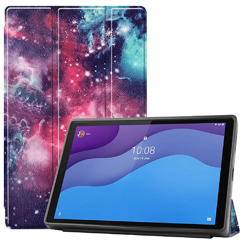 Etui en PU impression de motifs avec support tripliure et porte-stylo espace cosmique pour votre Lenovo Tab M10 HD Gen 2 TB-X306