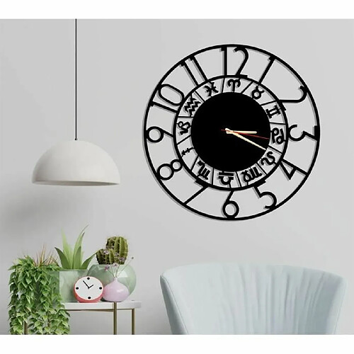 DEKORY Horoscopes Horloge Murale en Métal 50cm