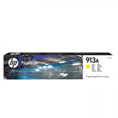 Cartouche d'Encre - Imprimante HP 913A jaune PageWide authentique (F6T79AE) pour HP PageWide 377/452/477