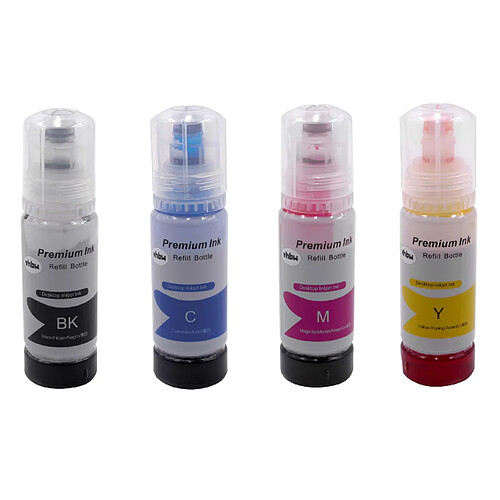 vhbw encre de remplissage black/cyan/magenta/yellow remplace Epson 102 black, 102 cyan, 102 magenta, 102 yellow, C13T03R240, C13T03R340 - kit